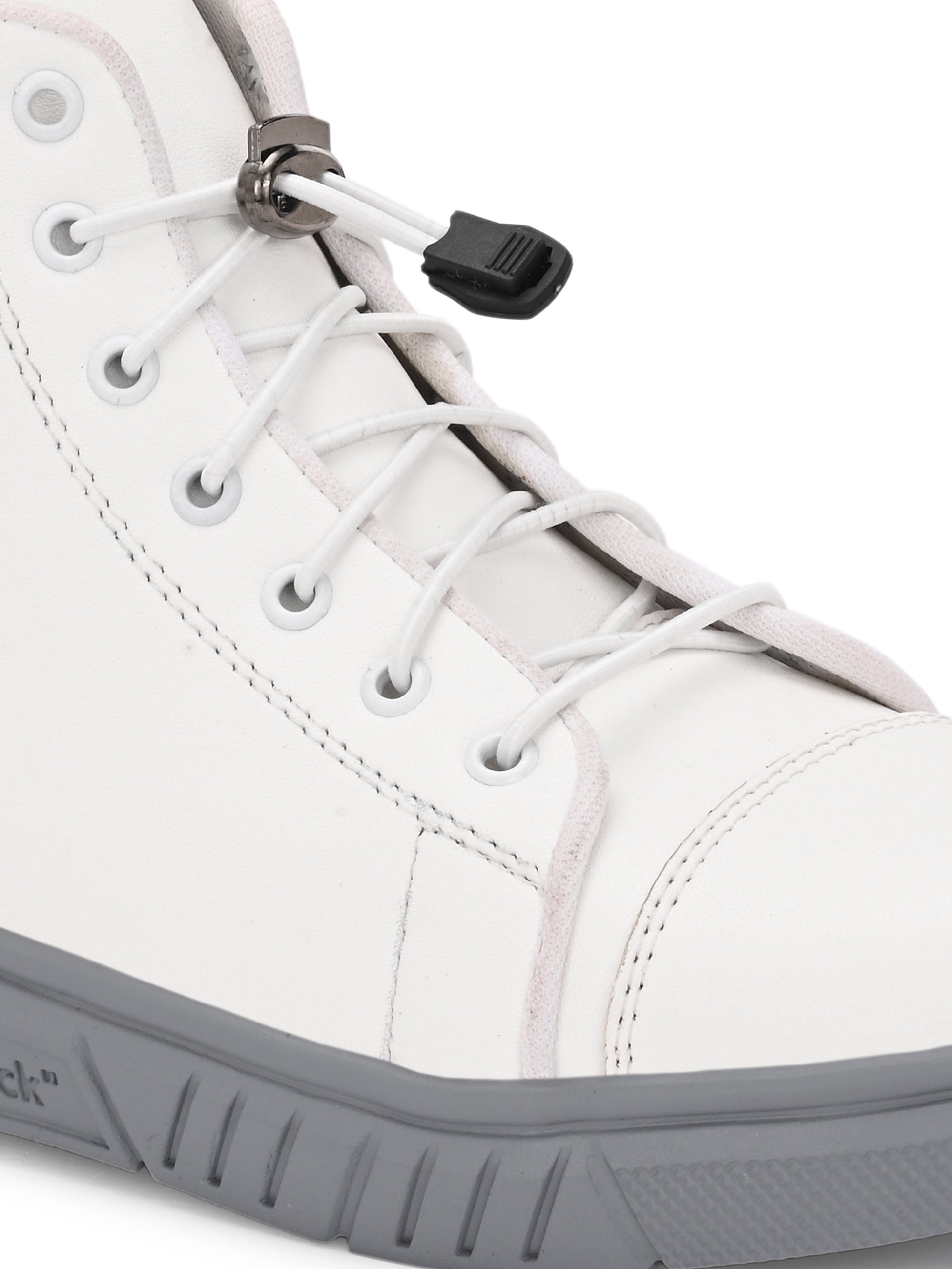 White Lace-Up Boots for Men