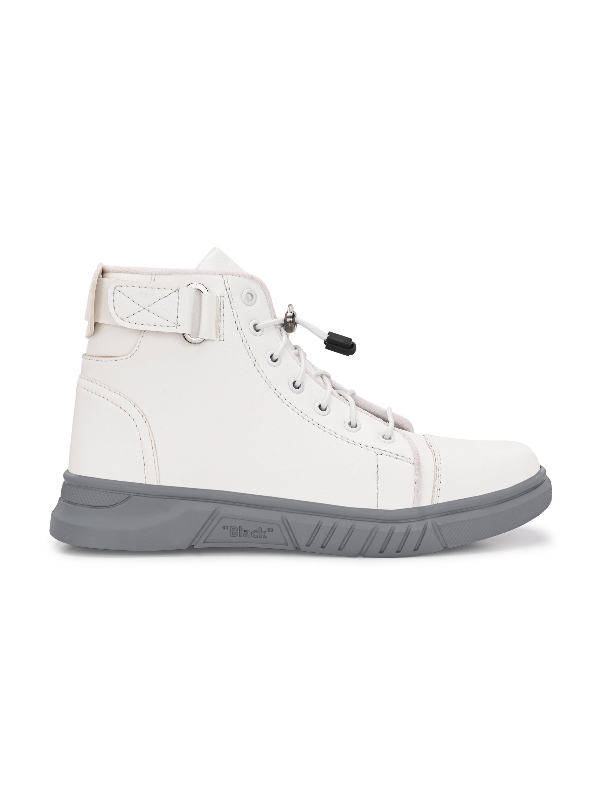 White Lace-Up Boots for Men