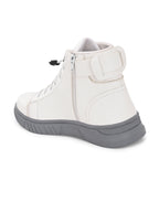 White Lace-Up Boots for Men
