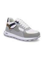 Grey Casual Sneakers Lace-Up Shoes for Men