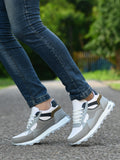 Grey Casual Sneakers Lace-Up Shoes for Men